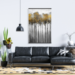 Magnétique 28 x 42 - Forêt abstraite jaune
