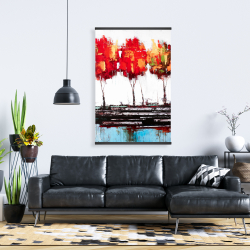 Magnetic 28 x 42 - Abstract industrial style trees