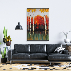 Magnétique 28 x 42 - Bouleaux en automne