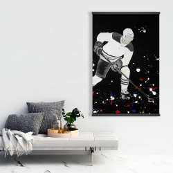 Magnetic 28 x 42 - Hockey player ready for action