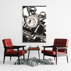 Magnetic 28 x 42 - Realistic sepia motorcycle 