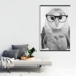 Magnetic 28 x 42 - Realistic barn owl with glasses
