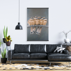 Magnetic 28 x 42 - Four birds on a branch