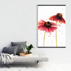 Magnetic 28 x 42 - Two pink daisies