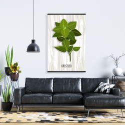 Magnétique 28 x 42 - Origan sur bois