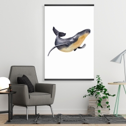 Magnétique 28 x 42 - Baleine bleue aquarelle