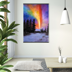Magnetic 28 x 42 - Aurora borealis in the forest
