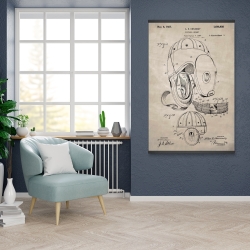 Magnétique 28 x 42 - Plan casque de football beige