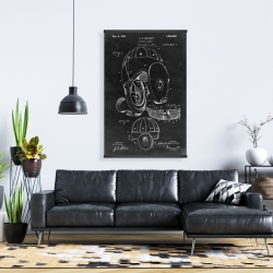 Magnétique 28 x 42 - Schéma noir d'un casque de football