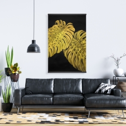 Magnétique 28 x 42 - Feuille monstera doré