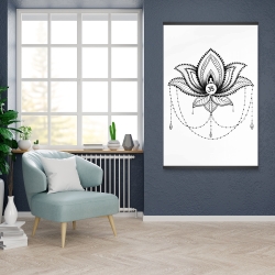 Magnétique 28 x 42 - Ornement d'un lotus ethnique