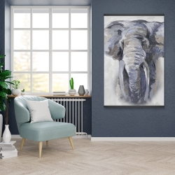 Magnétique 28 x 42 - éléphant bleu pastel