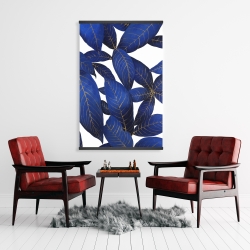 Magnetic 28 x 42 - Abstract modern blue leaves