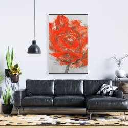 Magnetic 28 x 42 - Abstract red flower