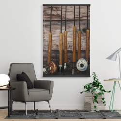 Magnetic 28 x 42 - Fishing rods on wood