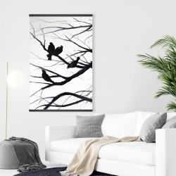 Magnetic 28 x 42 - Birds and branches silhouette