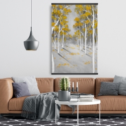 Magnétique 28 x 42 - Forêt de bouleaux jaunes