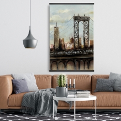 Magnétique 28 x 42 - Pont de ville par un jour gris
