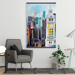 Magnetic 28 x 42 - Colorful cityscape of manhattan