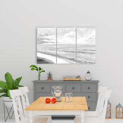 Toile 24 x 36 - Coucher de soleil tropical monochrome