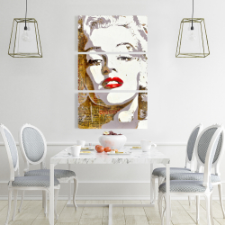 Canvas 24 x 36 - Marilyn monroe with typography