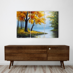 Canvas 24 x 36 - Trees by the lake