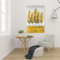 Canvas 24 x 36 - Abstract yellow trees