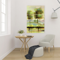Canvas 24 x 36 - Trees near the lake
