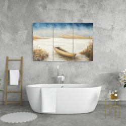 Canvas 24 x 36 - Boat in the middle of a swamp