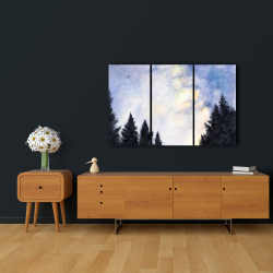 Canvas 24 x 36 - Starry sky in forest
