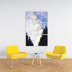 Canvas 24 x 36 - Starry sky in forest
