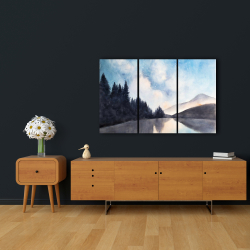 Canvas 24 x 36 - Lakeview by night