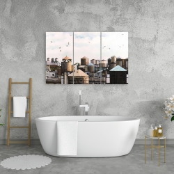 Toile 24 x 36 - Tour d'eau et oiseaux