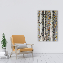 Canvas 24 x 36 - Blossoming birches