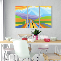 Canvas 24 x 36 - Mountain road multicolored