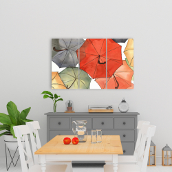 Canvas 24 x 36 - The umbrellas of petit champlain