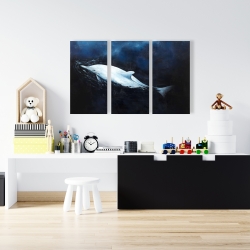 Canvas 24 x 36 - Swimming dolphin
