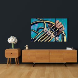 Canvas 24 x 36 - Musician with french horn