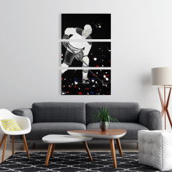 Canvas 24 x 36 - Hockey player ready for action