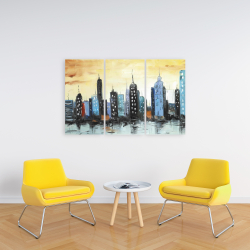 Canvas 24 x 36 - Skyline on cityscape
