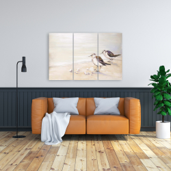 Canvas 24 x 36 - Two sandpipers on the beach