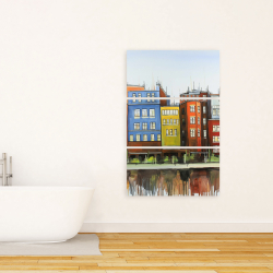 Canvas 24 x 36 - Boston colorful buildings