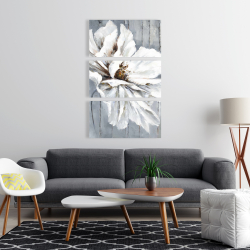 Canvas 24 x 36 - Flower on wood
