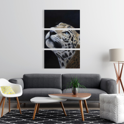 Canvas 24 x 36 - Realistic leopard face
