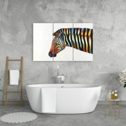 Canvas 24 x 36 - Colorful zebra