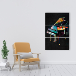 Canvas 24 x 36 - Colorful realistic piano