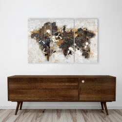 Canvas 24 x 36 - Abstract world map with typography