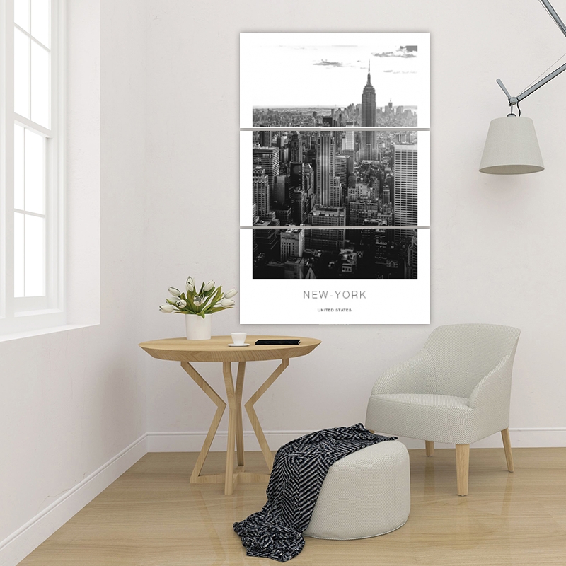 Toile 24 x 36 - Ville de new york au couché du soleil