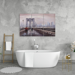 Toile 24 x 36 - Passants près du pont brooklyn