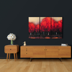 Canvas 24 x 36 - Red dark trees